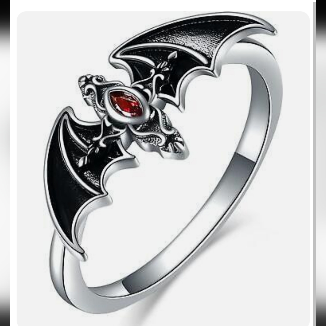 Silver Bat Ring